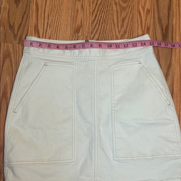 Spartina 449 Isla Denim Skirt in pearl white, Jean mini skirt, 8 - Picture 3 of 9